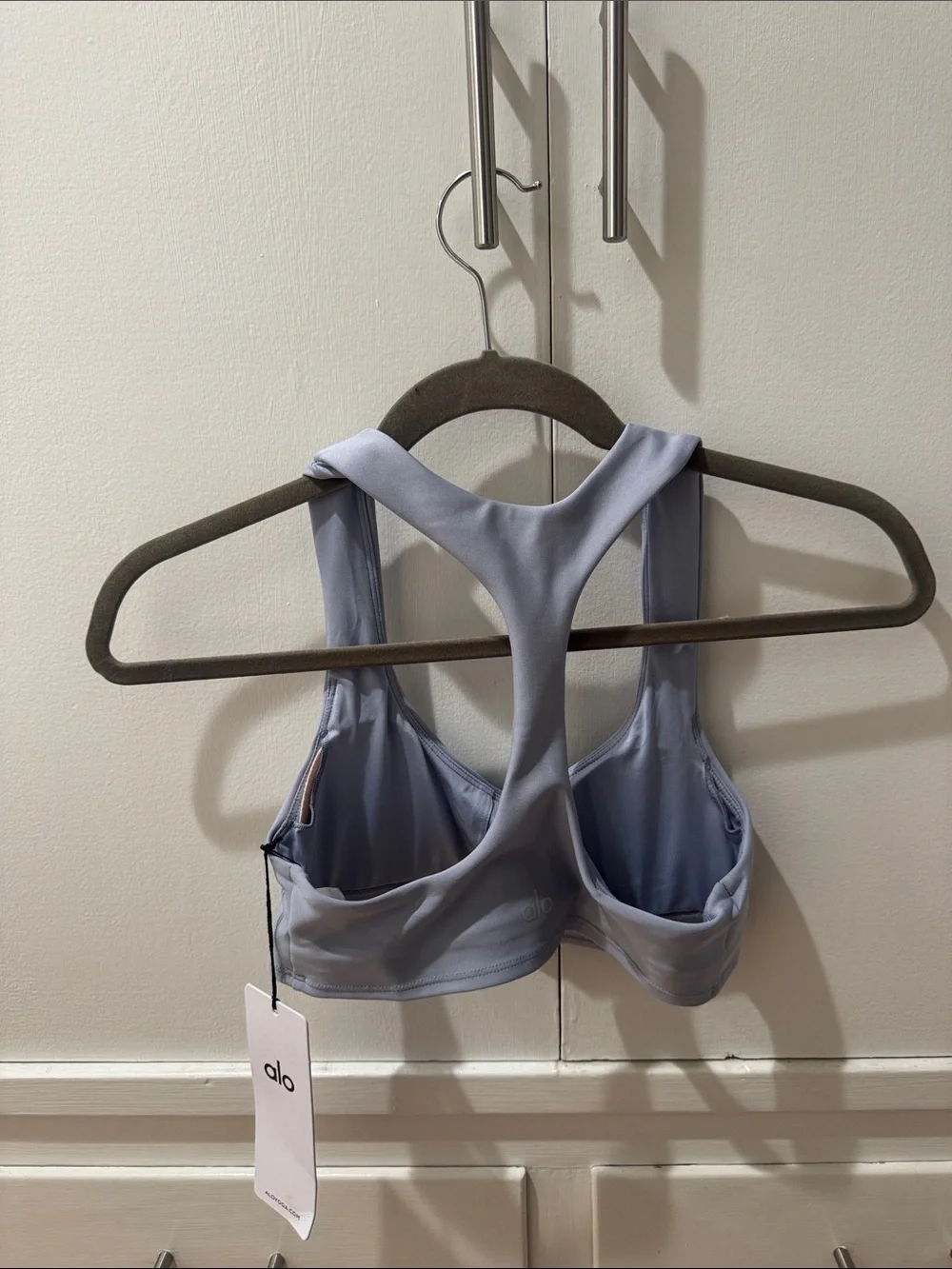 ALO Yoga Airlift Advantage Racerback Bra xs Light Provence Blue